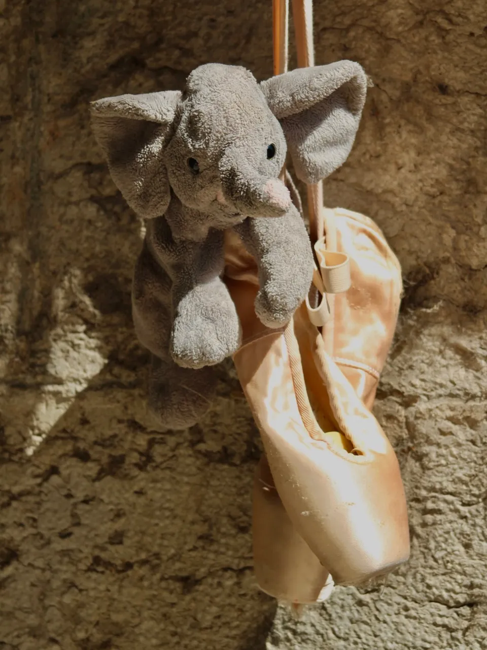 La mascotte accrochée aux chaussons